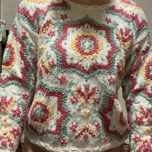 Vintage y2k flower sweater 🌸
